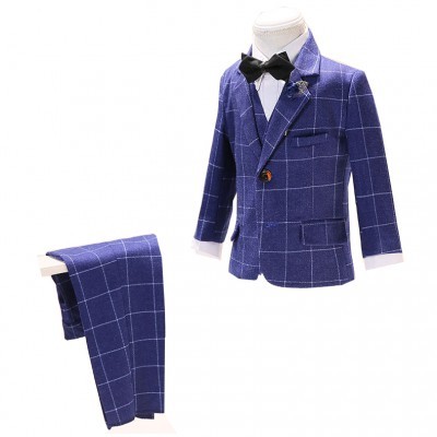 SKCST023 making children's suits, flower dresses, plaid suits, five-piece flower shirts, children's suits factory detail view-3